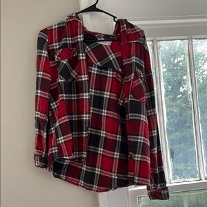 Pink Rose Red and Black Plaid Jacket
